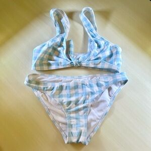 Cabana del Sol gingham print bikini set